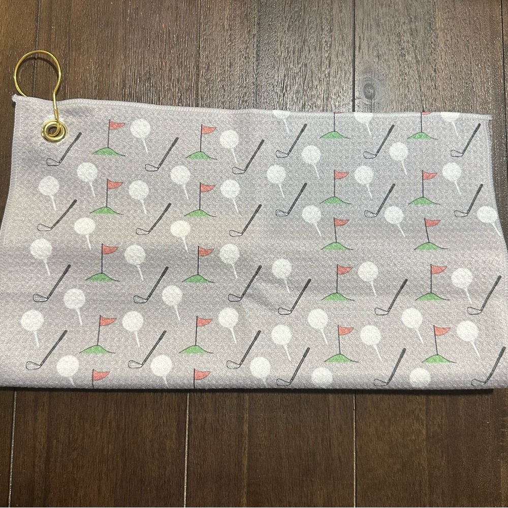 ETSY Golf Towel with Custom Designed Print